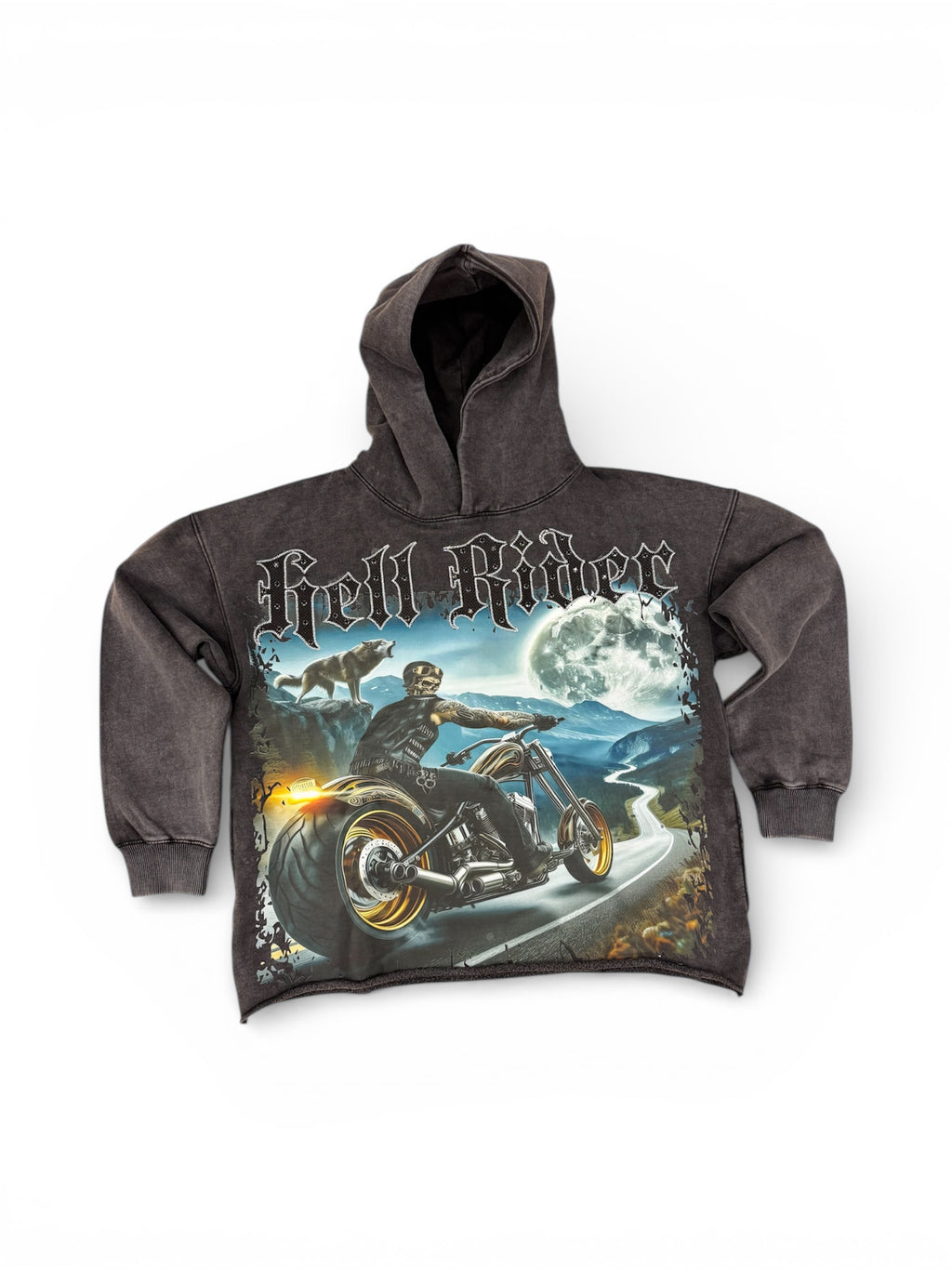 Focus Hell Rider Hoodie-Black Wash