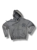 Hudson Star Stones Zip Up Hoodie- Grey