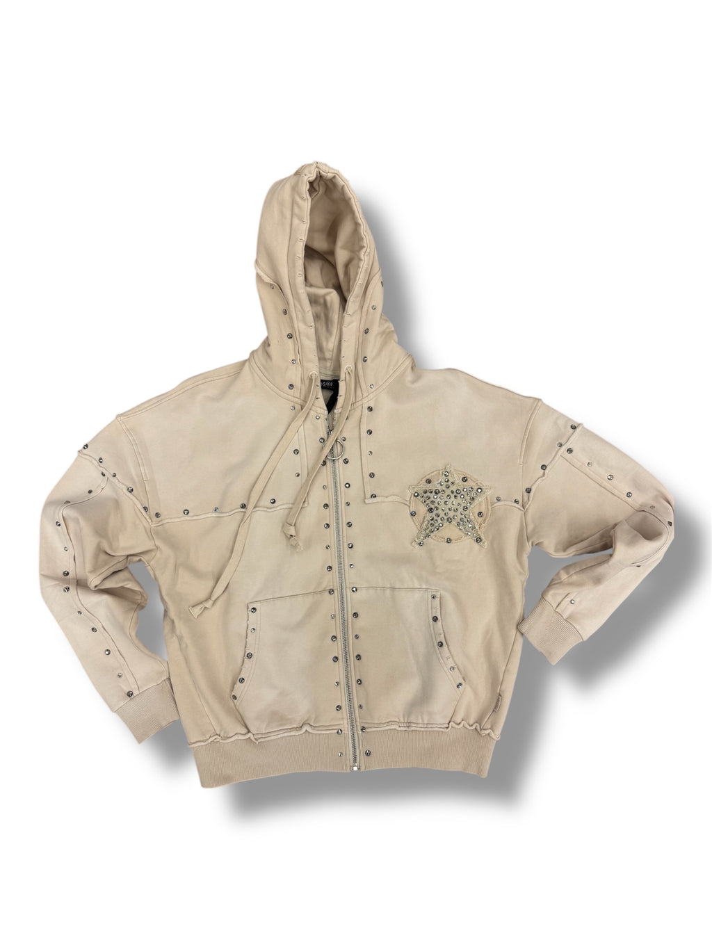 Hudson Star Stones Zip Up Hoodie- Sail