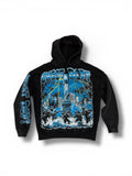 G WEST RHINESTONE LIBERTY STORM PULL OVER HOODIE (NAVY WASH)