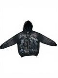 Majestik F.Terry Zip Up Hoodie- Blk