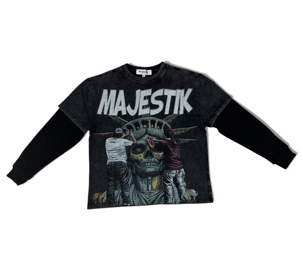 Majestik Garment Dyed Twoffer (W/Thermal)- Blk