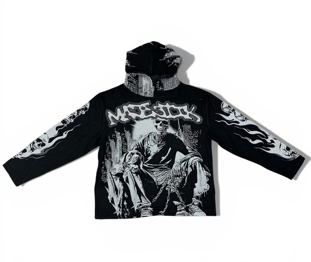 Majestik Tapestry Hoodie- Blk