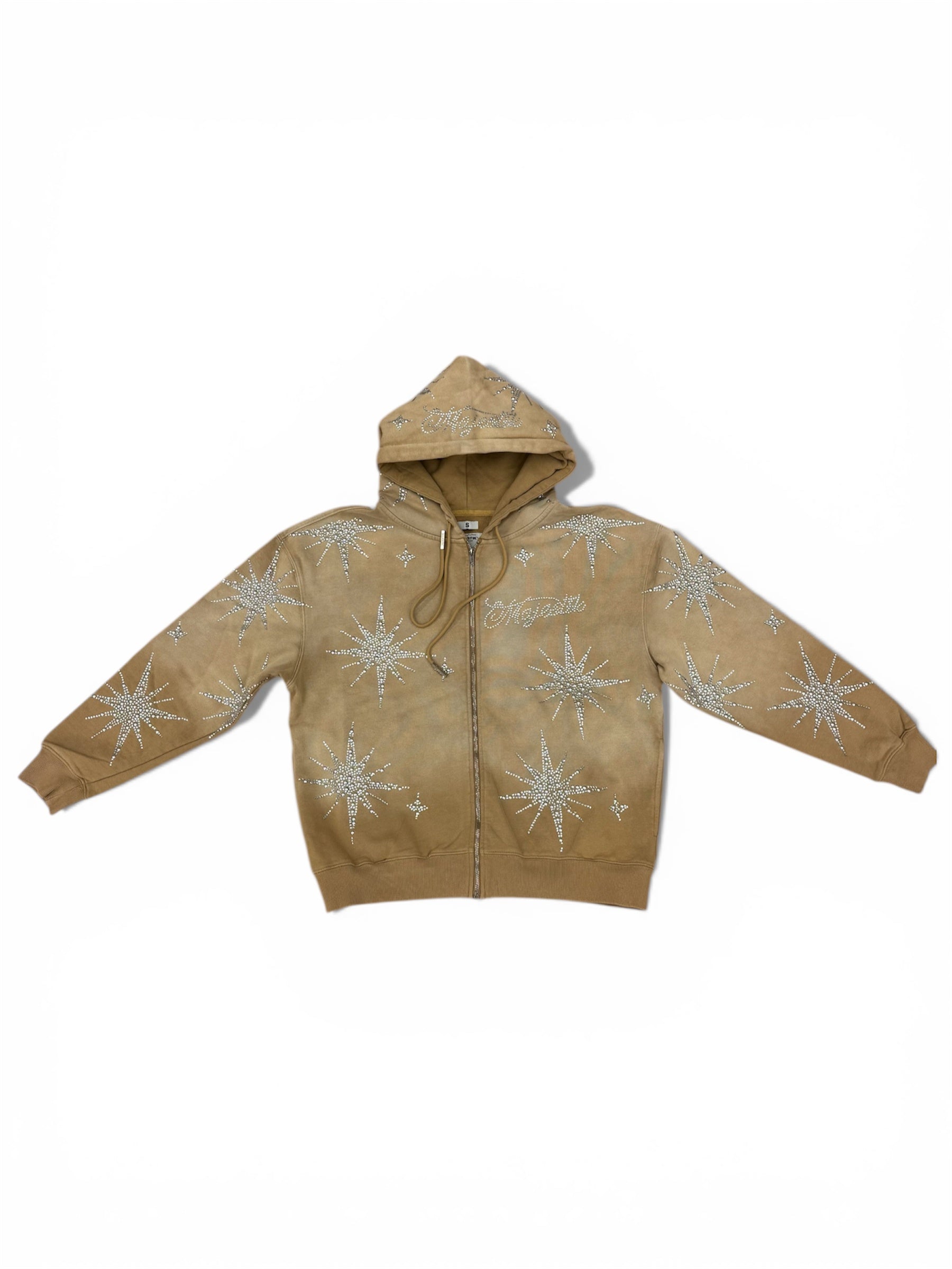 Majestik F.Terry Zip Up Hoodie- Eggshell