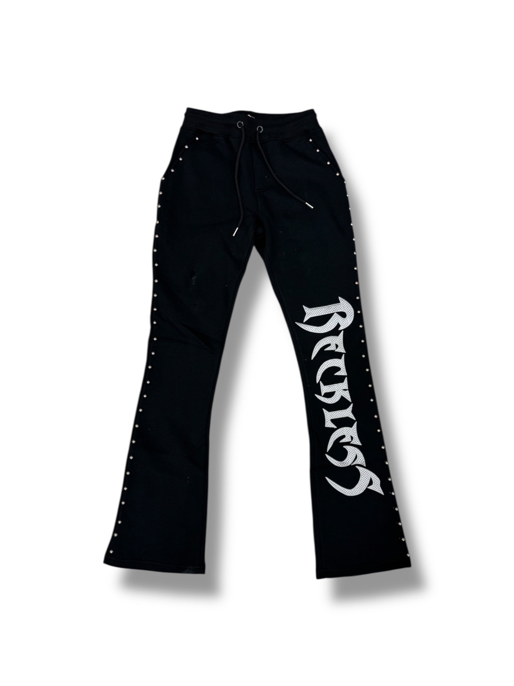 Focus Reckless Stud Sweats- Black/Grey