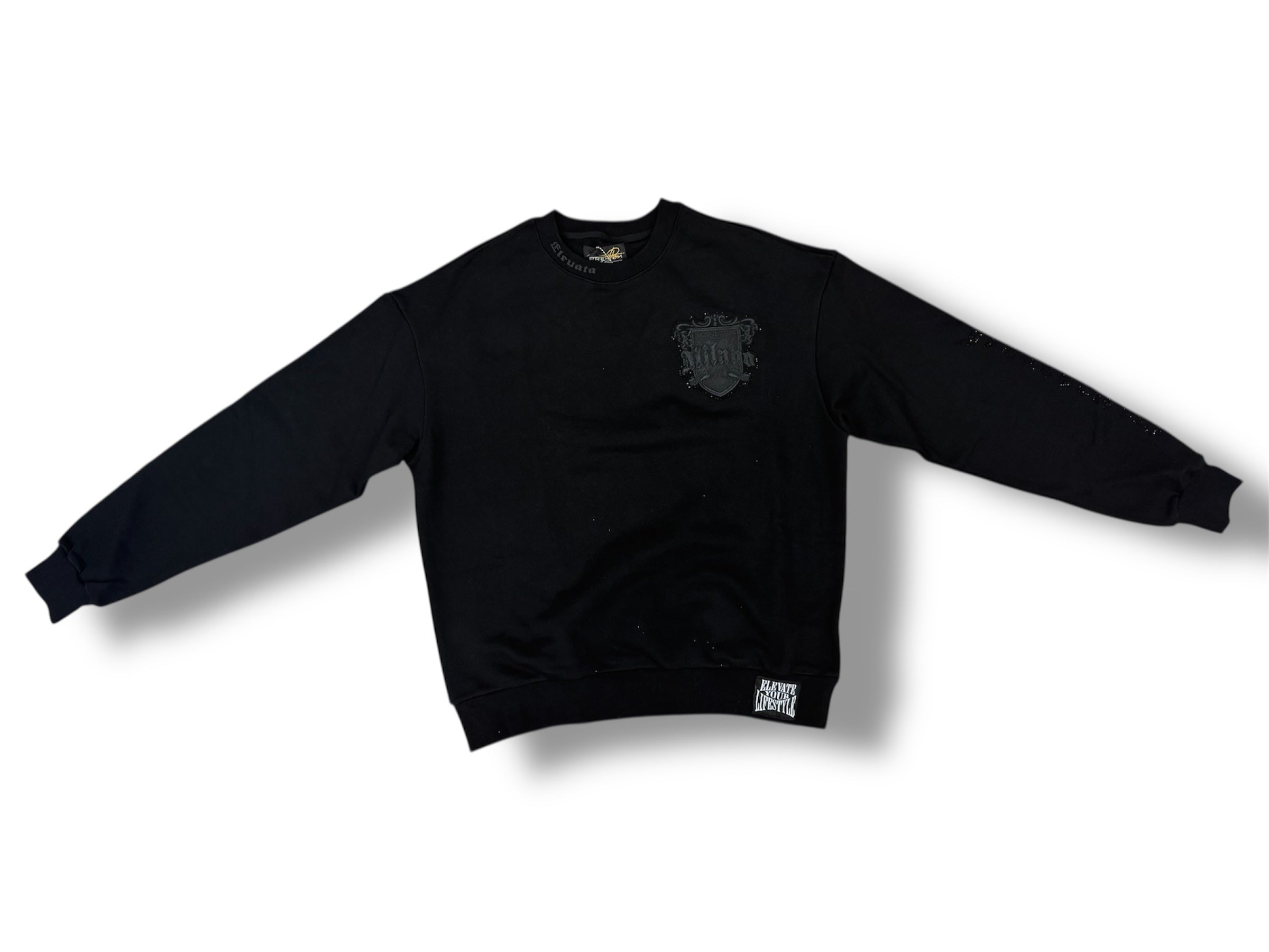 Blk cat club crewneck