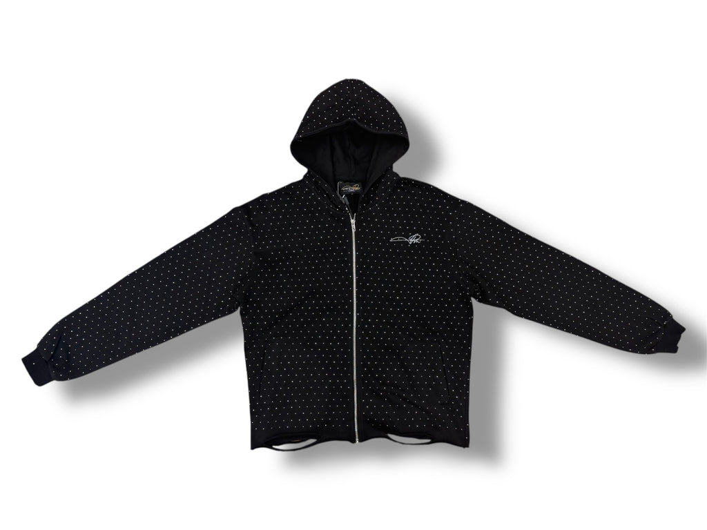 Galaxy Rhinestone Zip Hoodie