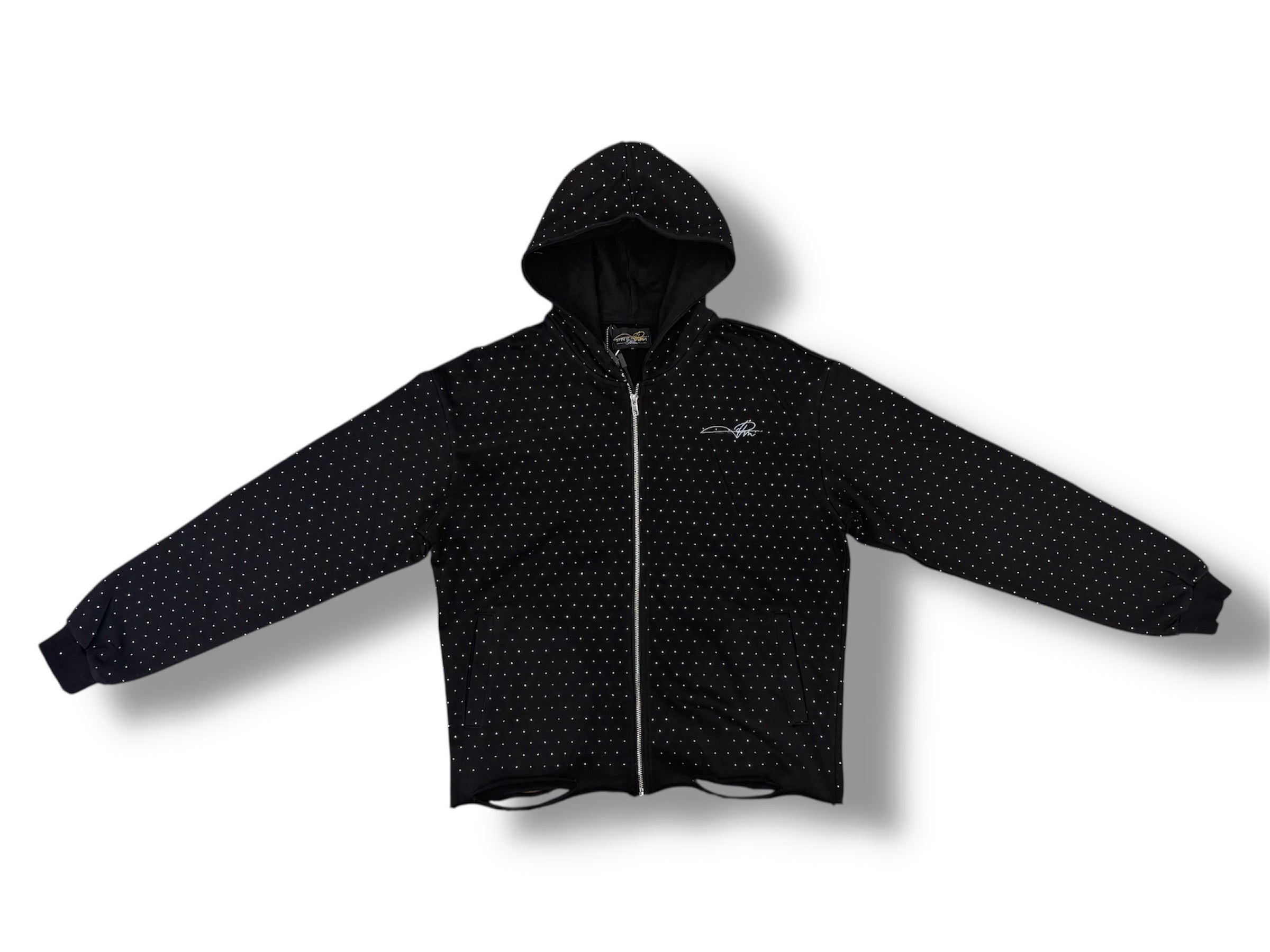 Galaxy Rhinestone Zip Hoodie