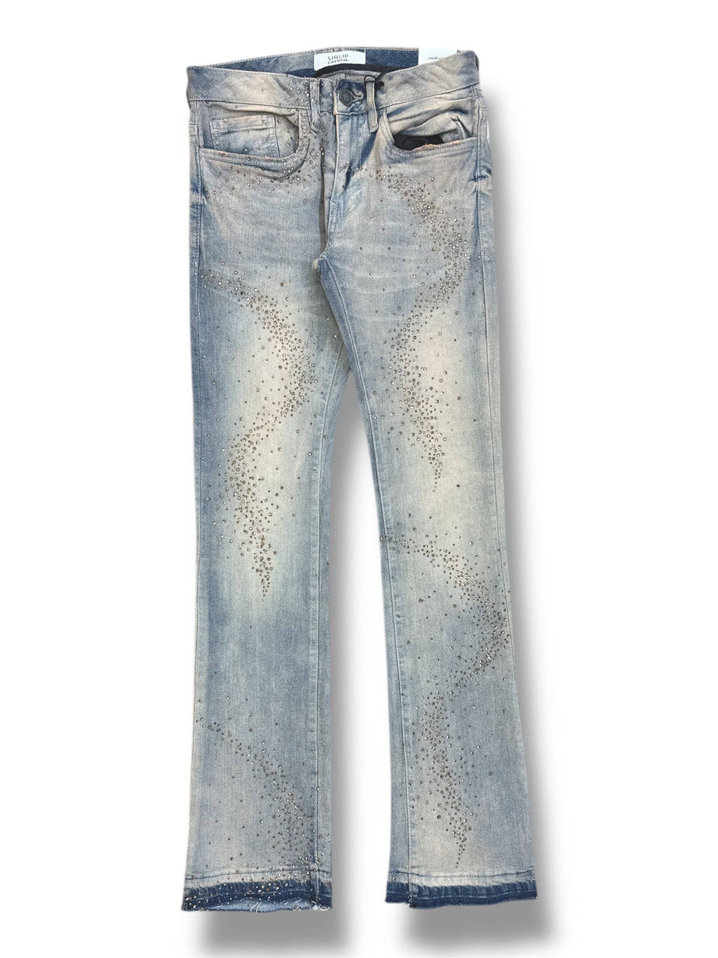 JC Liquid Crystal Stacked Jeans- Cream Wash