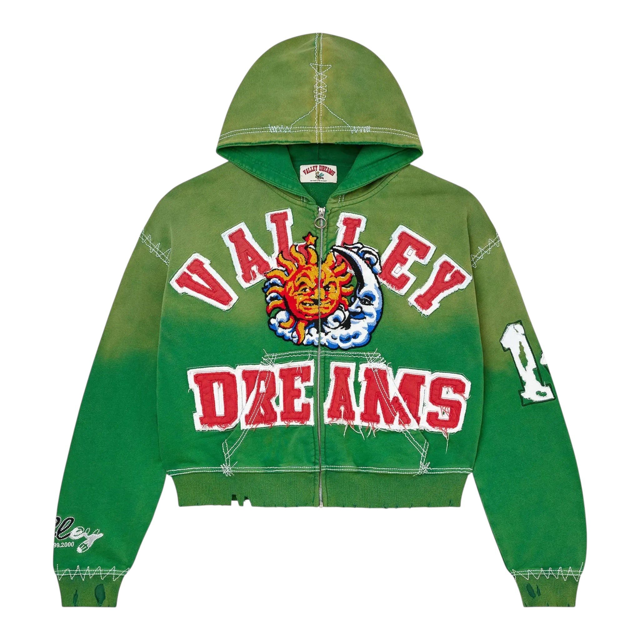 Vale Sunny Zip Up Hoodie- Green