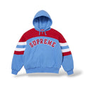 Supreme Filled Zip Up Hoodie- Baby Blue/Red