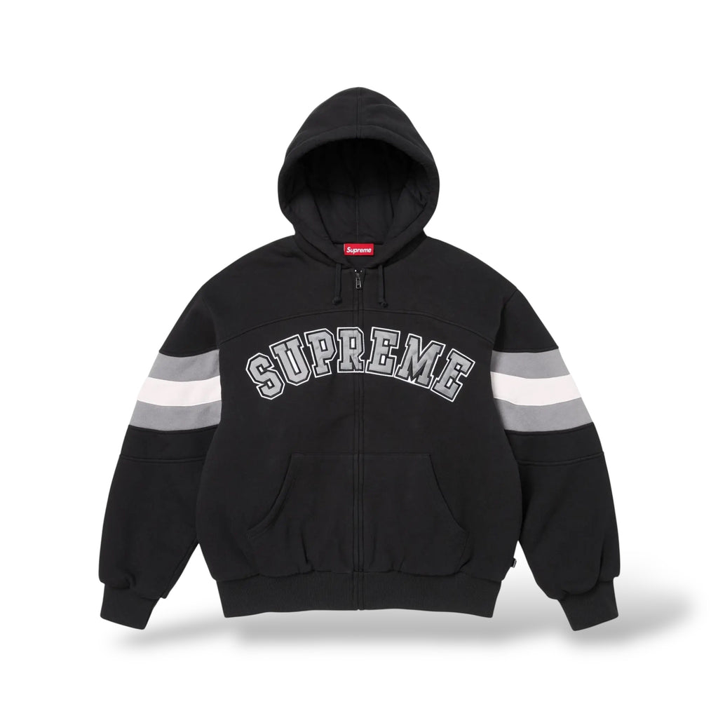 Supreme Filled Zip Up Hoodie- Black