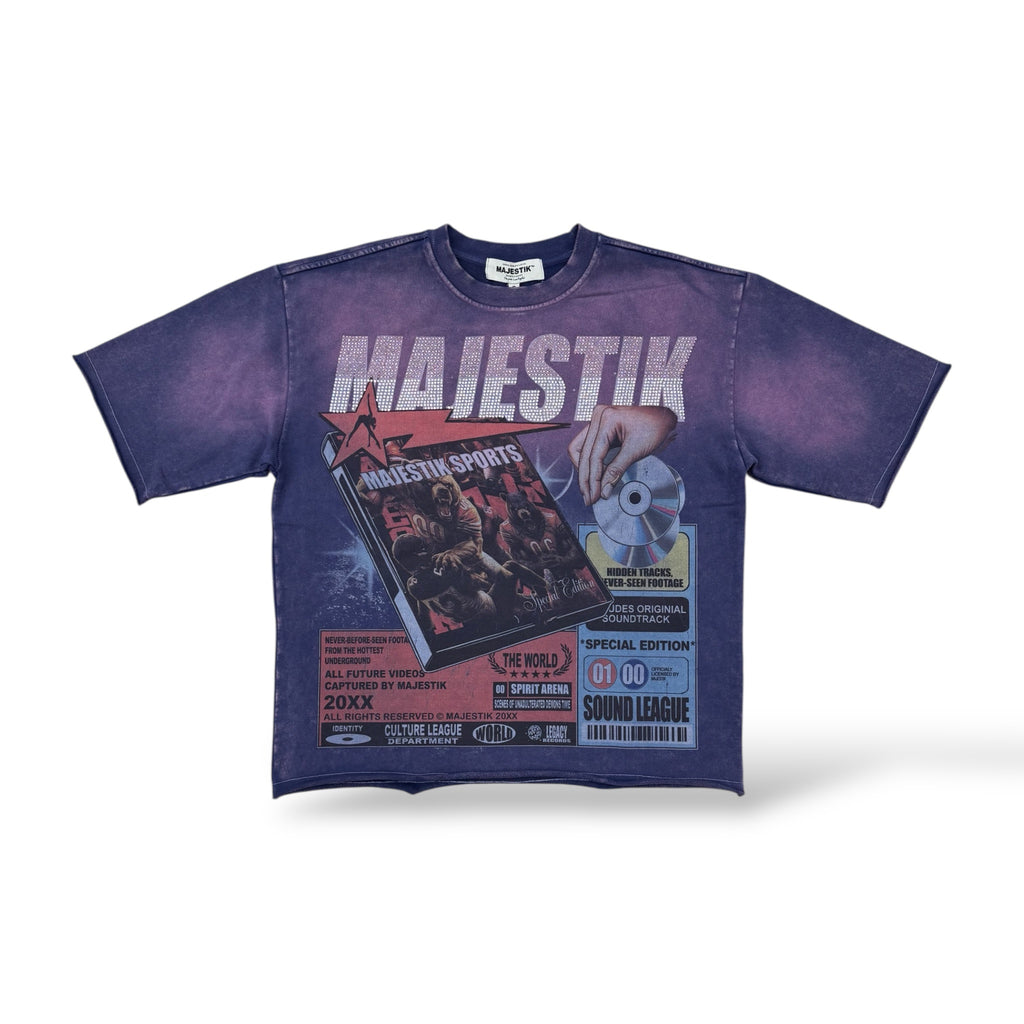 Majestik Oversized Cropped Sports shirt- Purple
