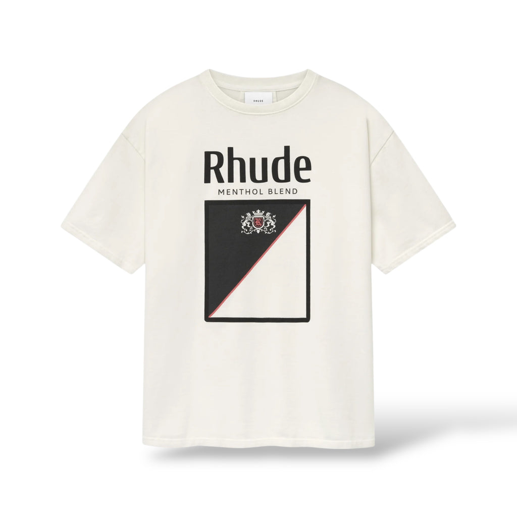 Rhude Logo Menthol T-Shirt- White