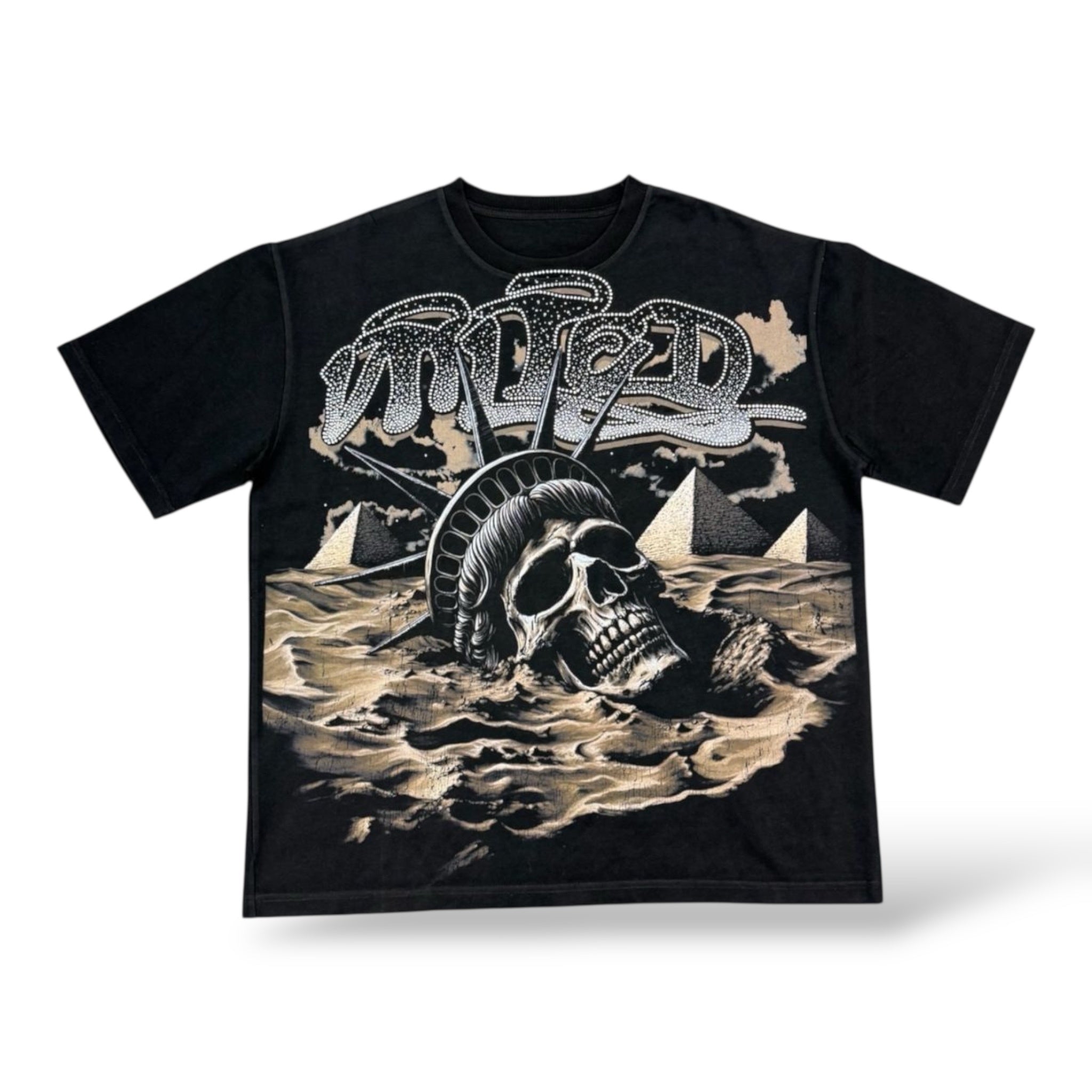 VTilted  'Deserted' Tee- Jet Black