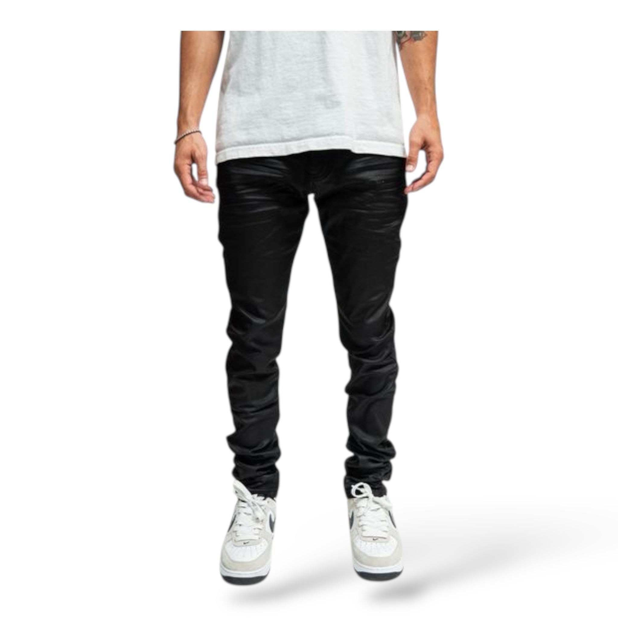 Pali Wax Skinny Denim-Wax Blk