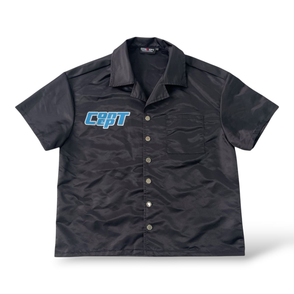 Concept LA  'Concept 11 Top' Button Up Shirt- Black/Blue