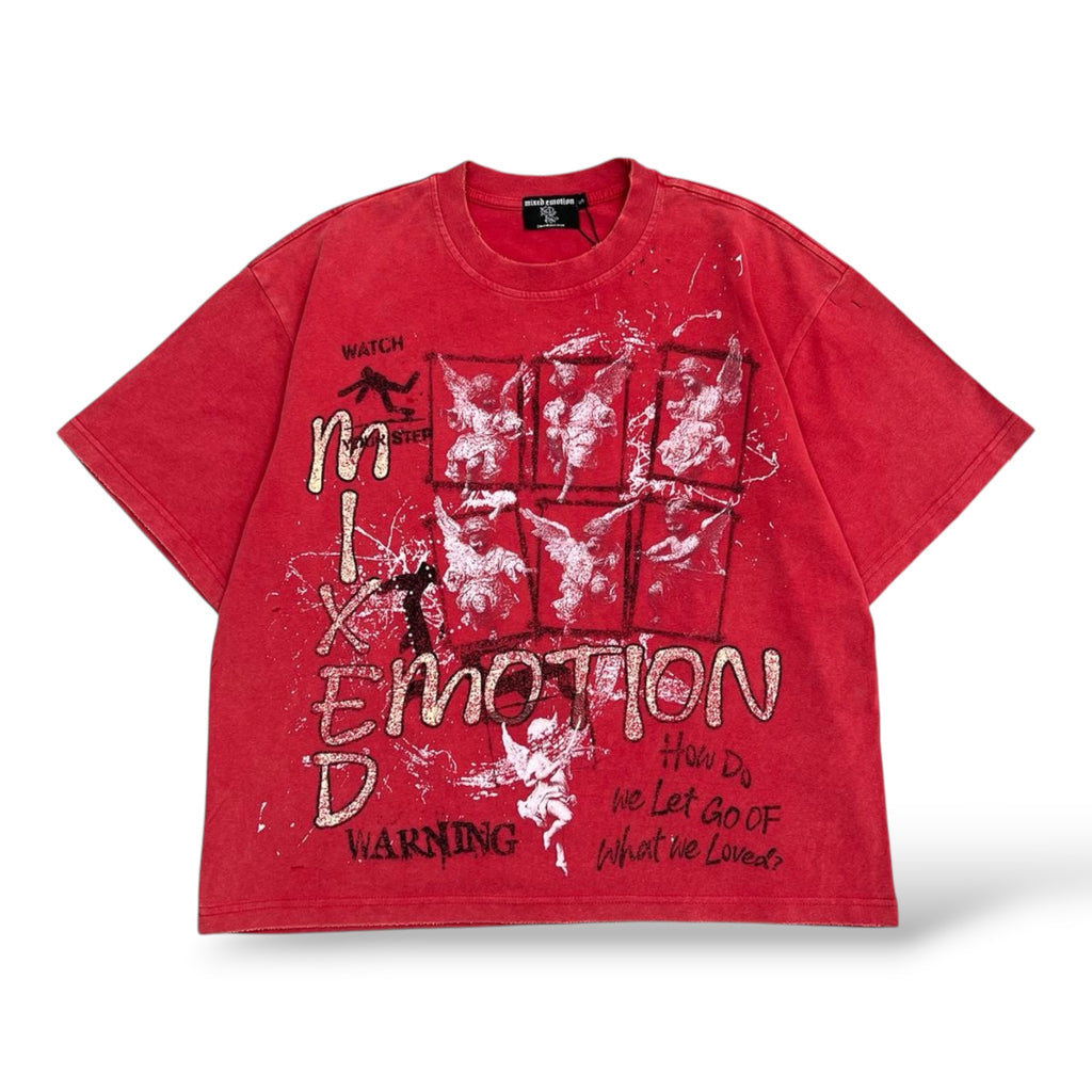 Mixed Emotion Crimson T-Shirt-Red