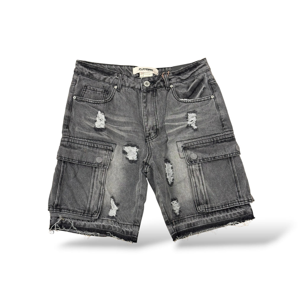 PJ MARK Cargo Jean Shorts- Black
