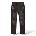 Reason 'Starburst' Denim Skinny Jeans (700)- Black