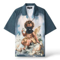 Reason ‘Printed Twill Cherub’ Button Up Shirt (605)- Multi