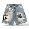 M.E 'AI' Denim Shorts- Blue