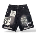 M.E 'AI' Denim Shorts- Black