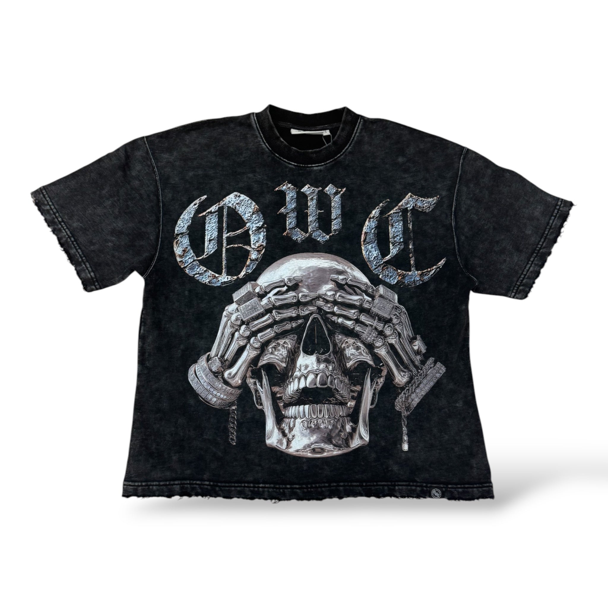 Order Within Chaos Heavy Cotton 'Skull' T-Shirt- Black