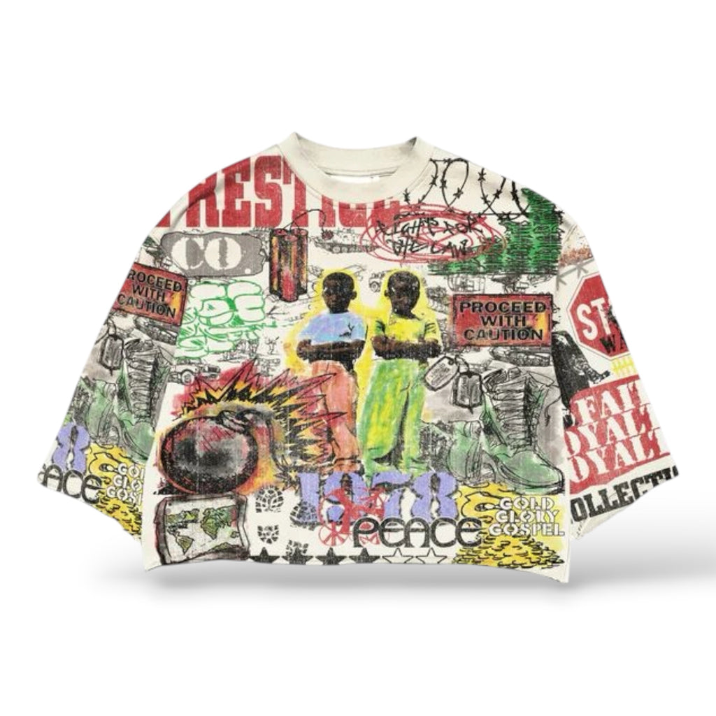 Prestige 'Street Rebel' T-Shirt- Cream