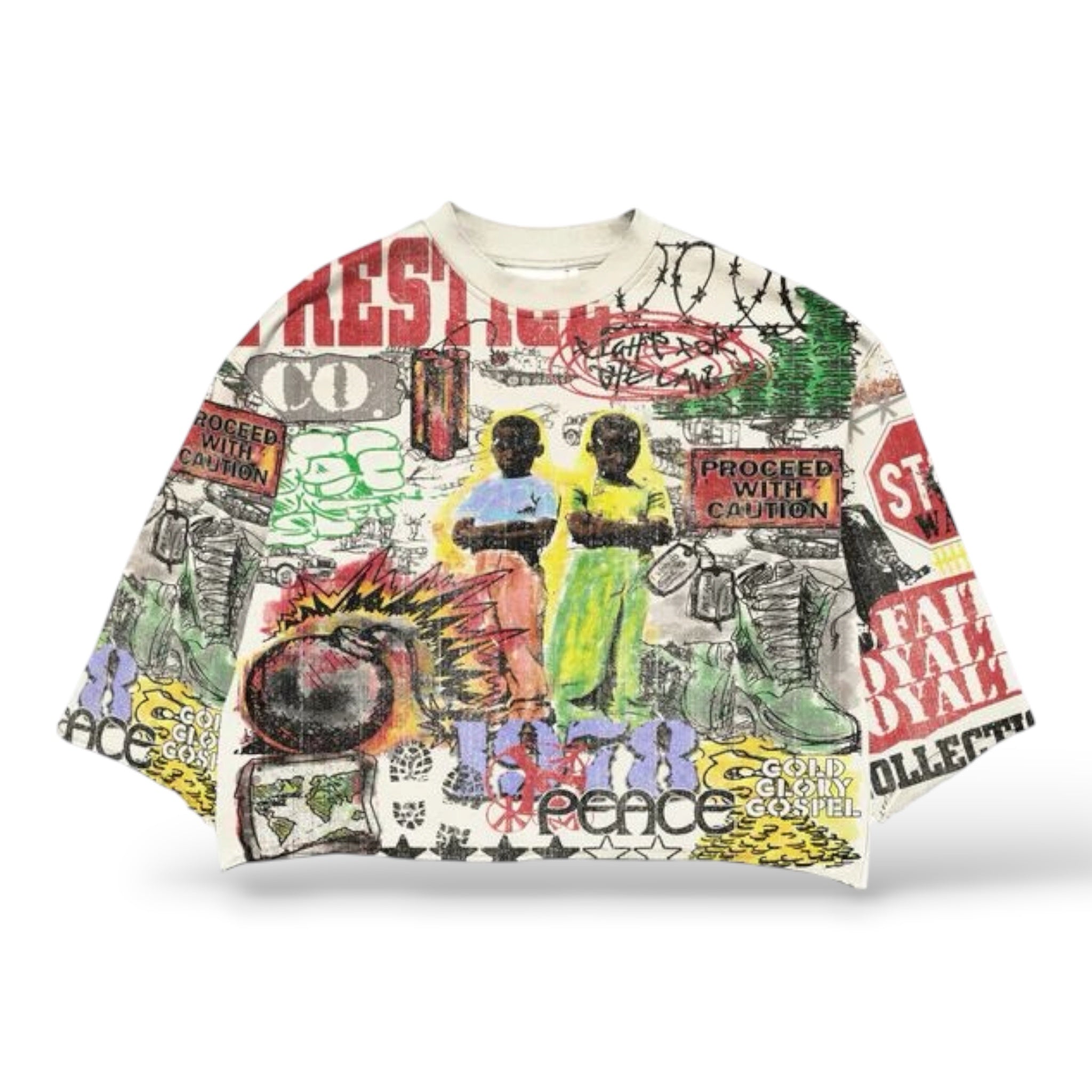 Prestige 'Street Rebel' T-Shirt- Cream