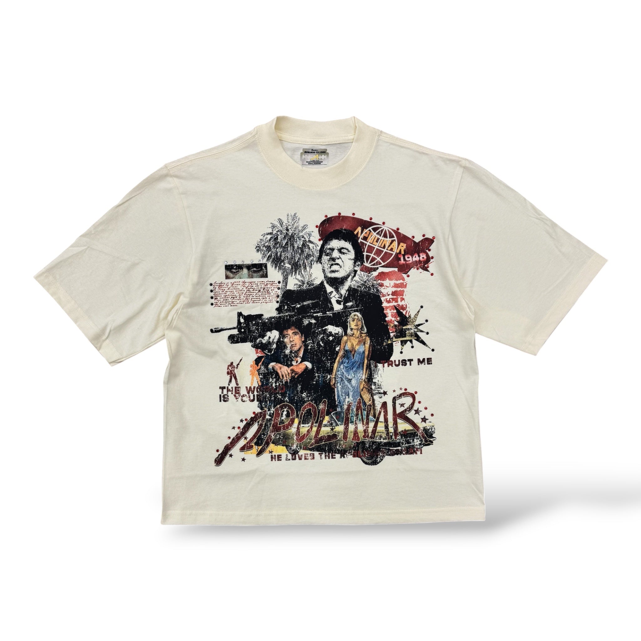 Apolinar 'The World Is Yours' T-Shirt- Cream