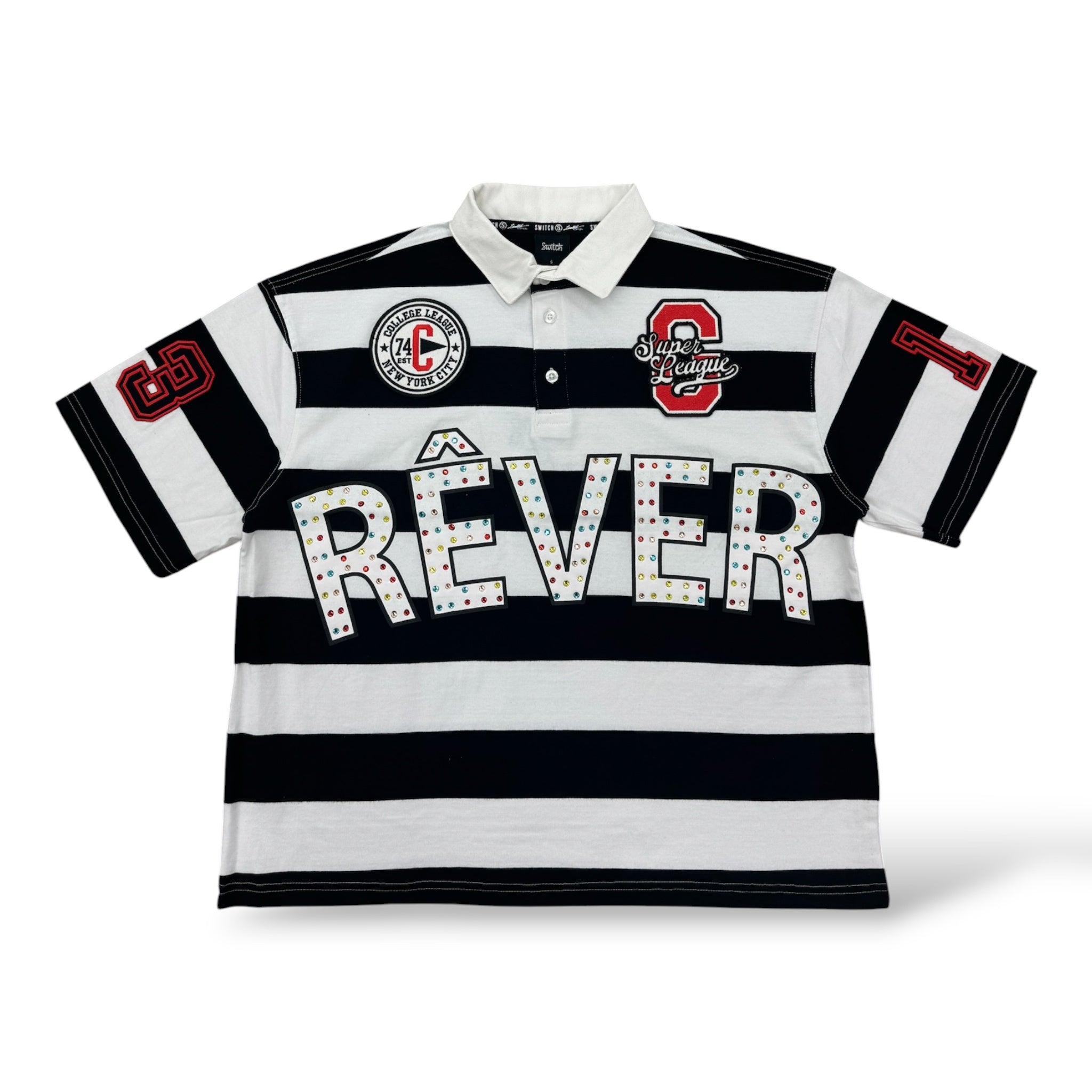 Switch 'Rever' Rugby Shirt- Black