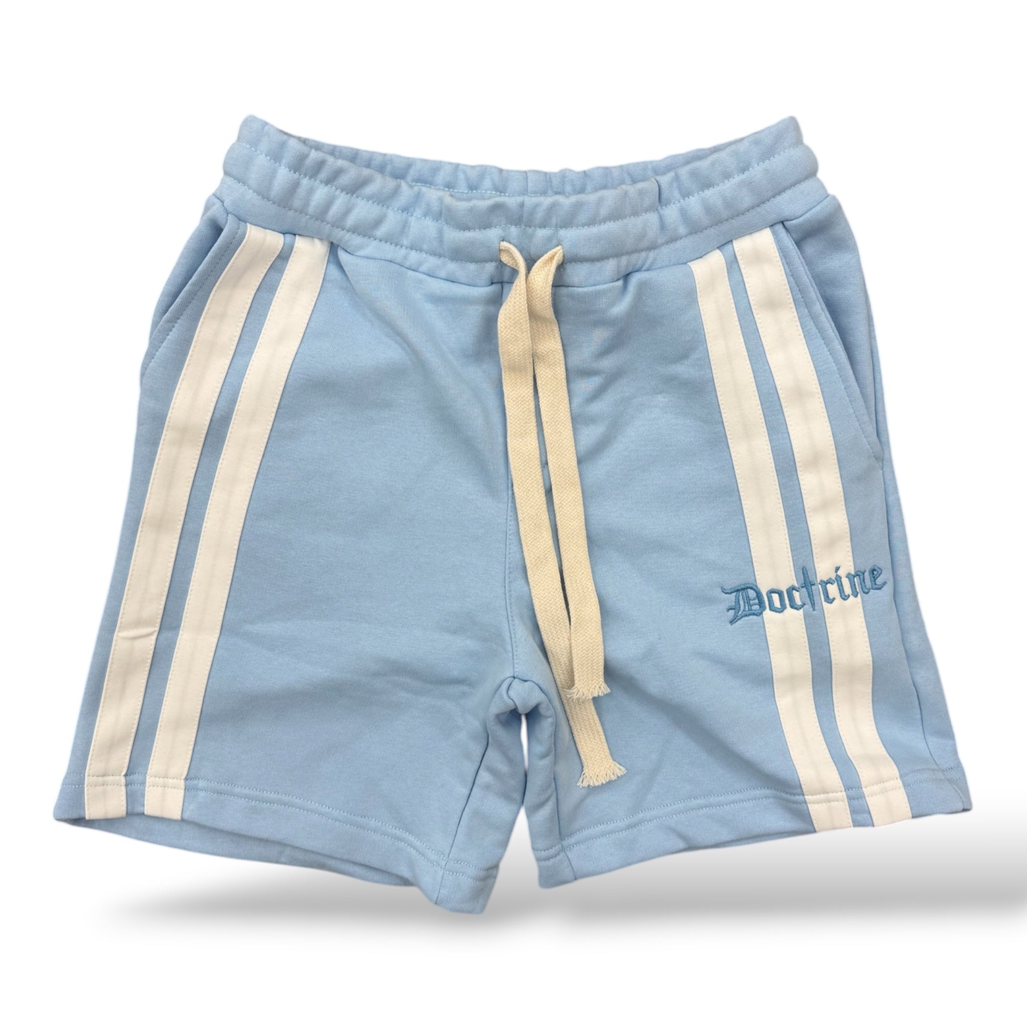 Doctrine 'Double Striped' Shorts- Baby Blue
