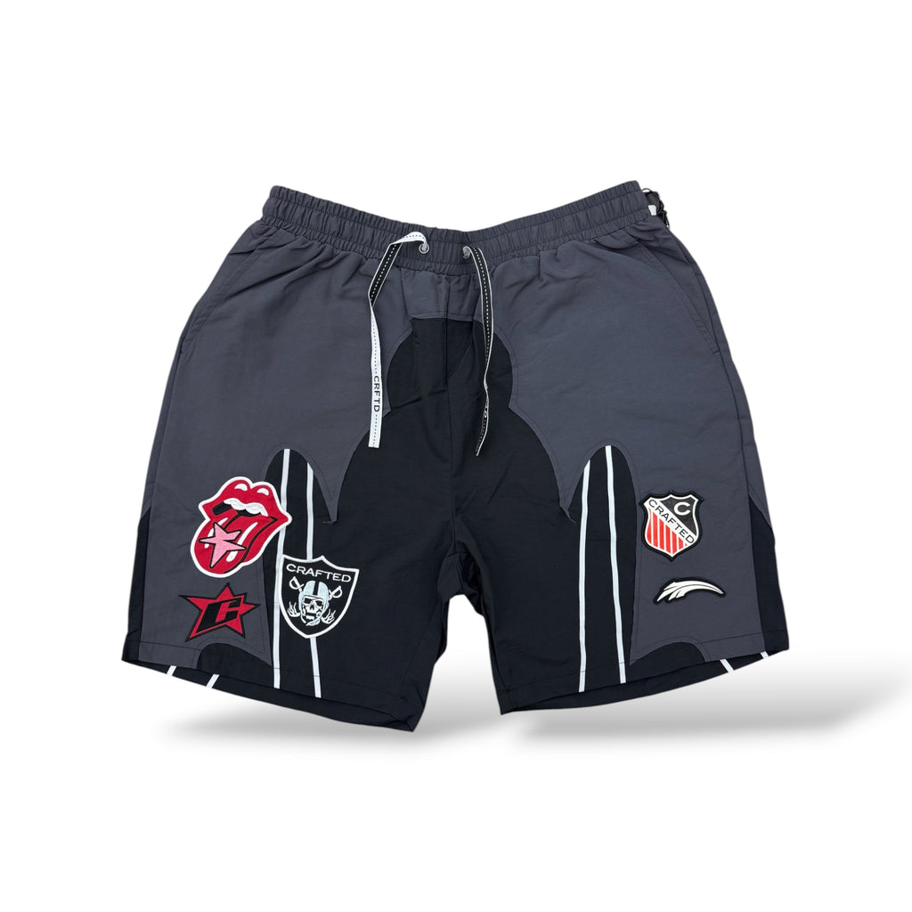 Crafted Fashion Nylon Shorts- Black