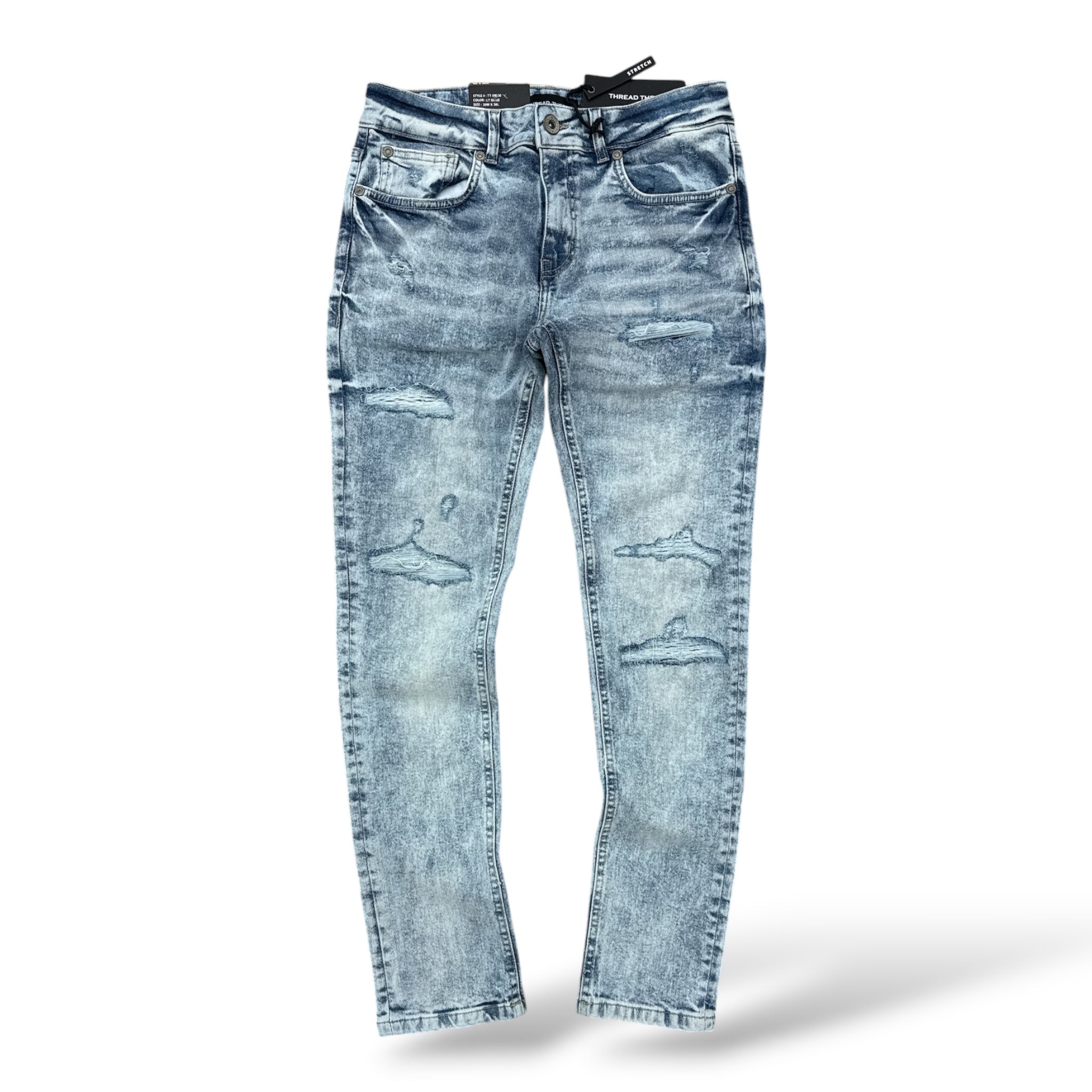 Thread Theory '0136' Skinny Jeans- Lt Blue