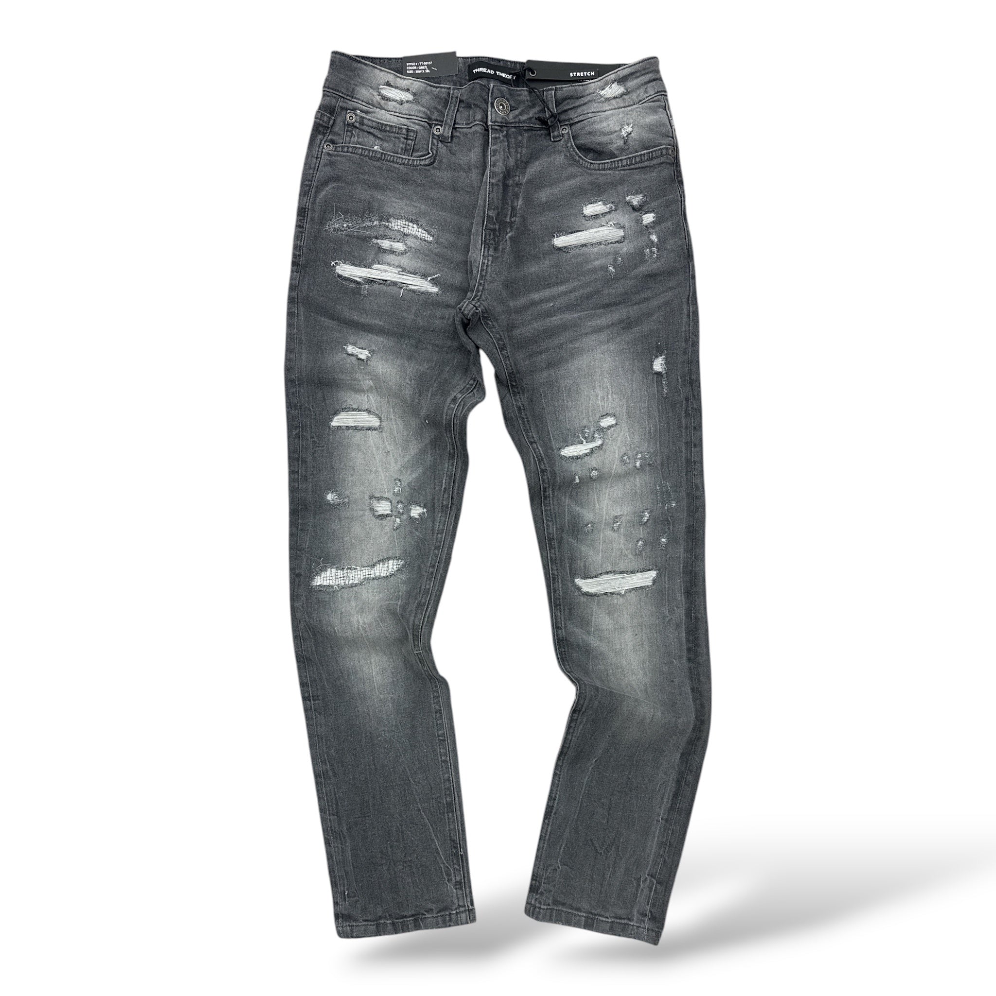Thread Theory '0137' Skinny Jeans- Gray