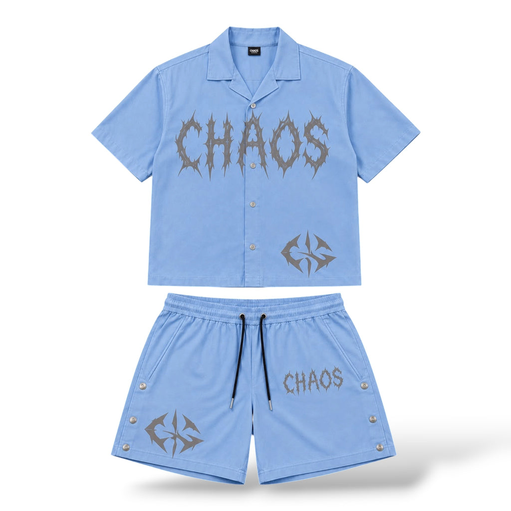 Chaos 'Nylon' Top- University Blue/Brown