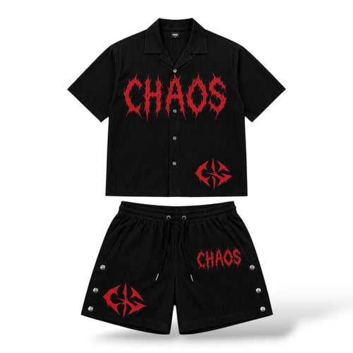 Chaos 'Nylon'  Top- Black/Red
