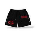 Chaos 'Nylon' Shorts- Black/Red