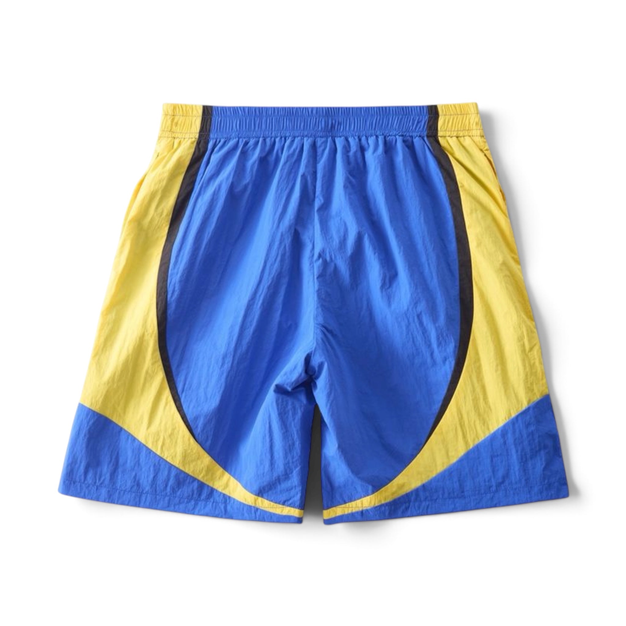 Forever Situated Reflective Nylon Shorts- Blue/Yellow