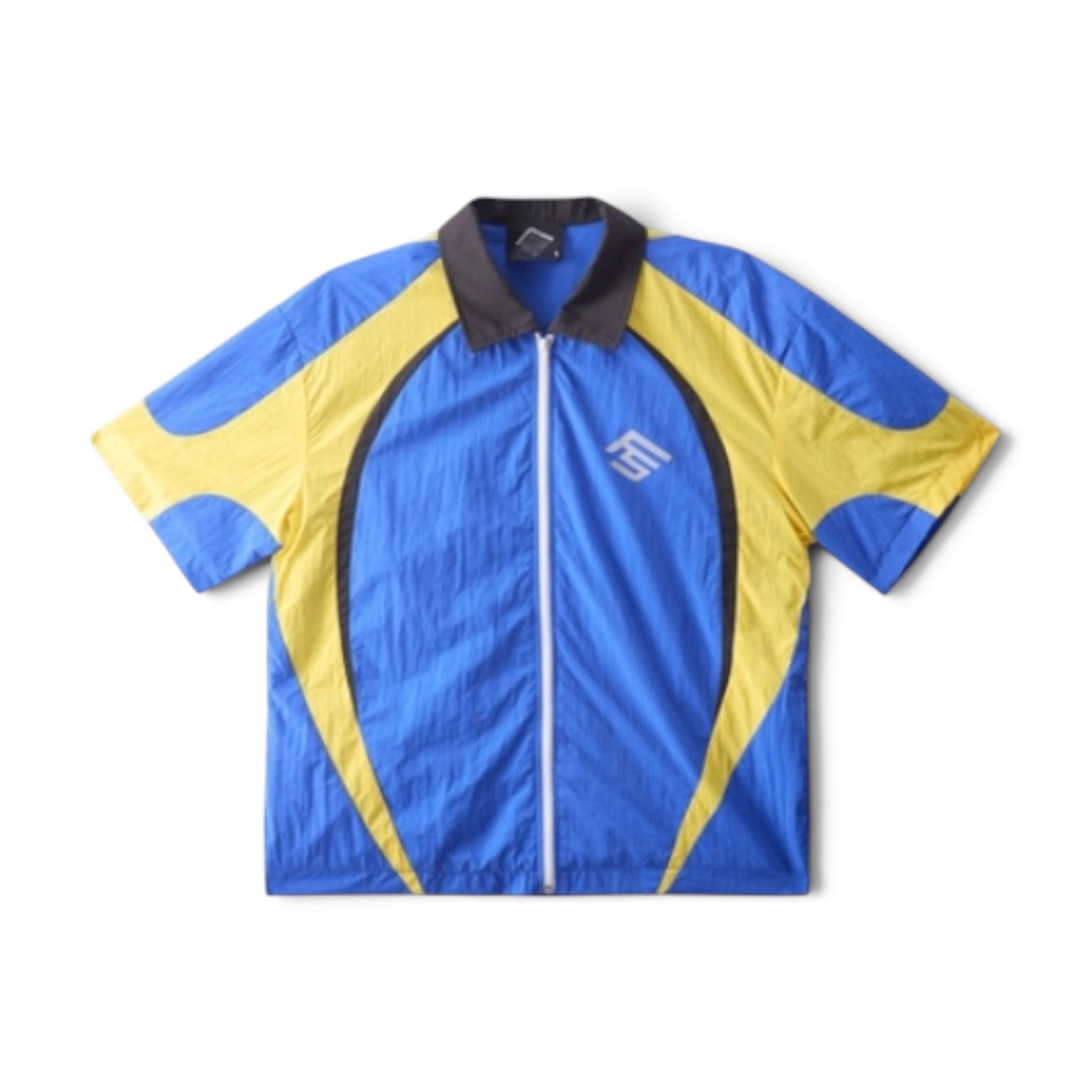 Forever Situated Reflective Nylon Shirt- Blue/Yellow