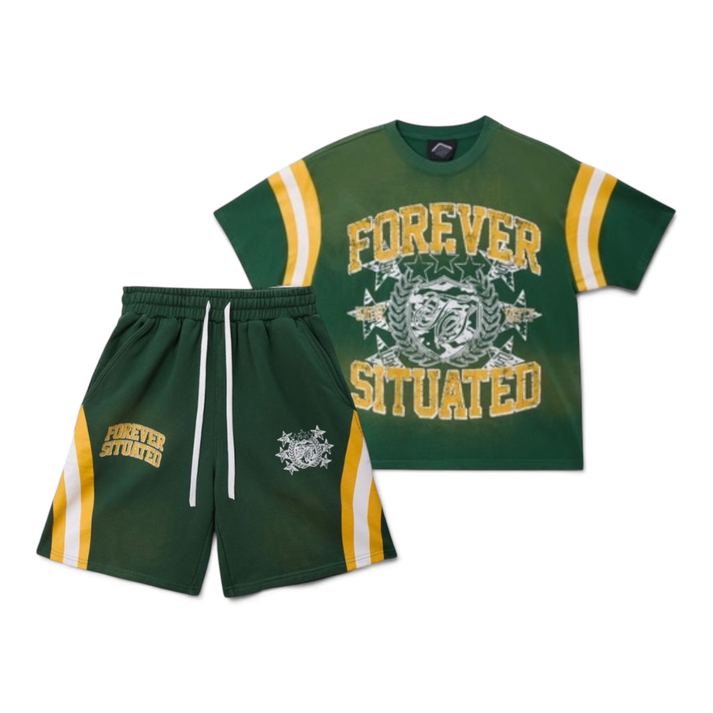 Forever Situated University Shirt- Green