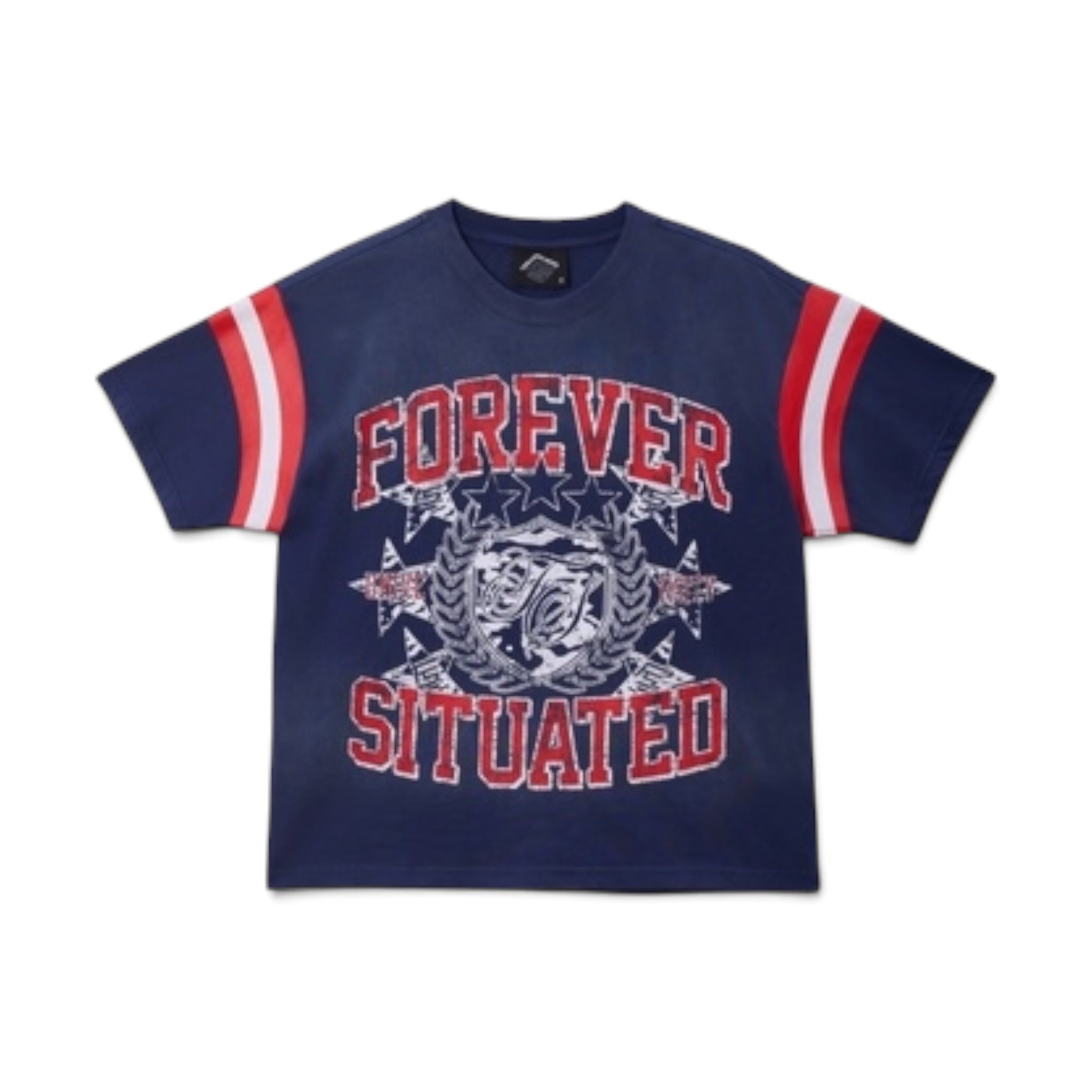 Forever Situated University Shirt- Navy Blue
