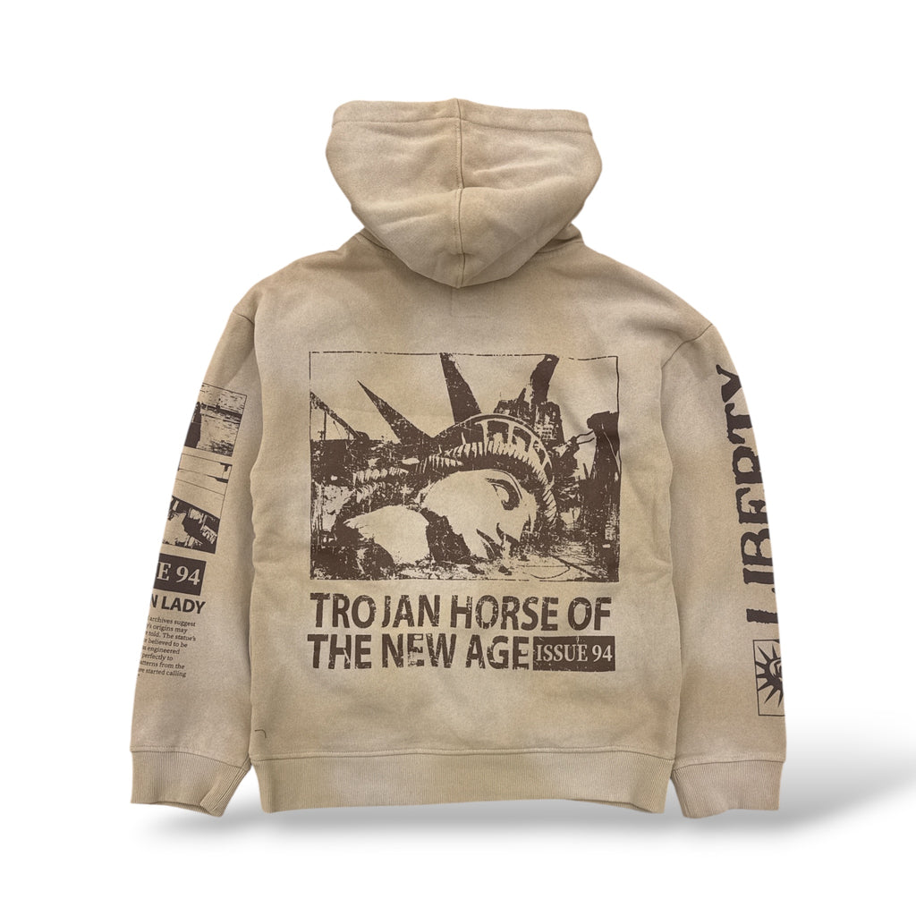 PJ Mark 'Liberty Lies' Hoodie- Khaki