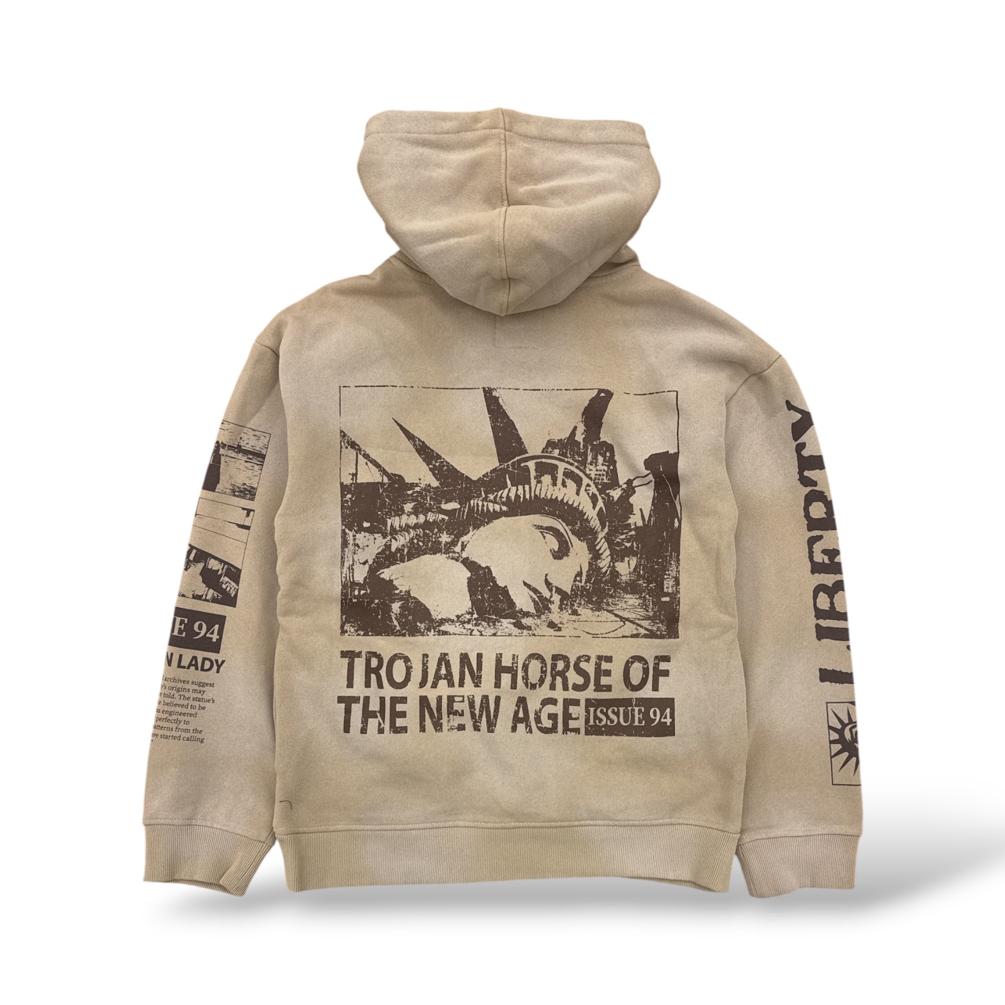 PJ Mark 'Liberty Lies' Hoodie- Khaki