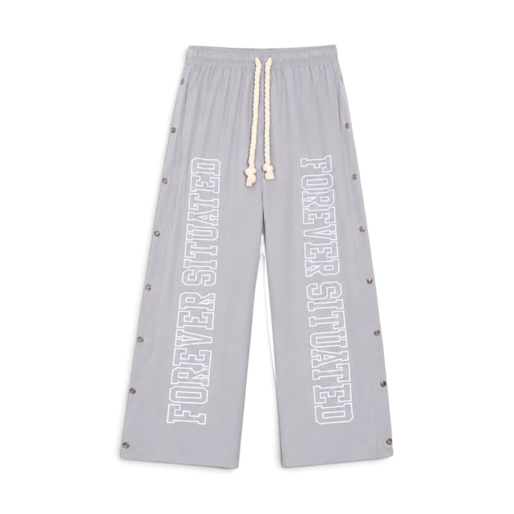 Forever 'FS Nylon' Track Pants- Grey