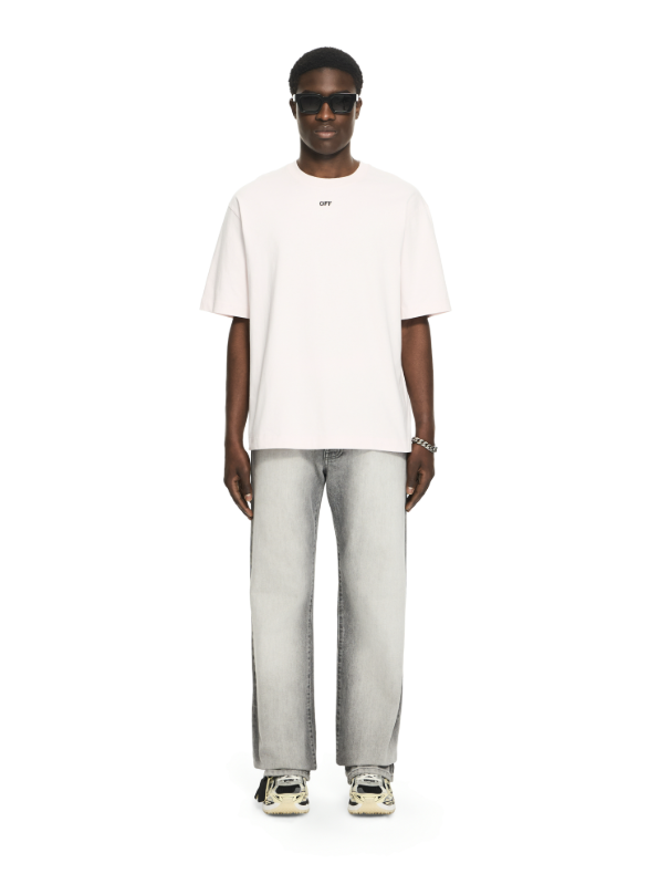 Off-White Paint Arrows Skate T-Shirt- Fade Out Mauve Mor