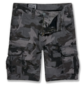 JC Camo Cargo Shorts- Black Camo
