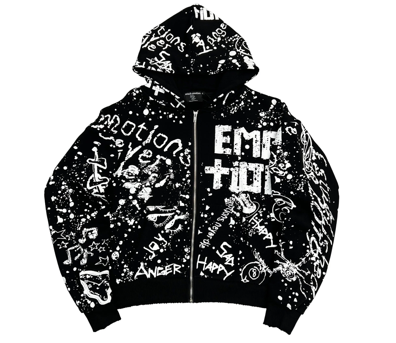 M.E 'Graffiti' Hoodie- Black