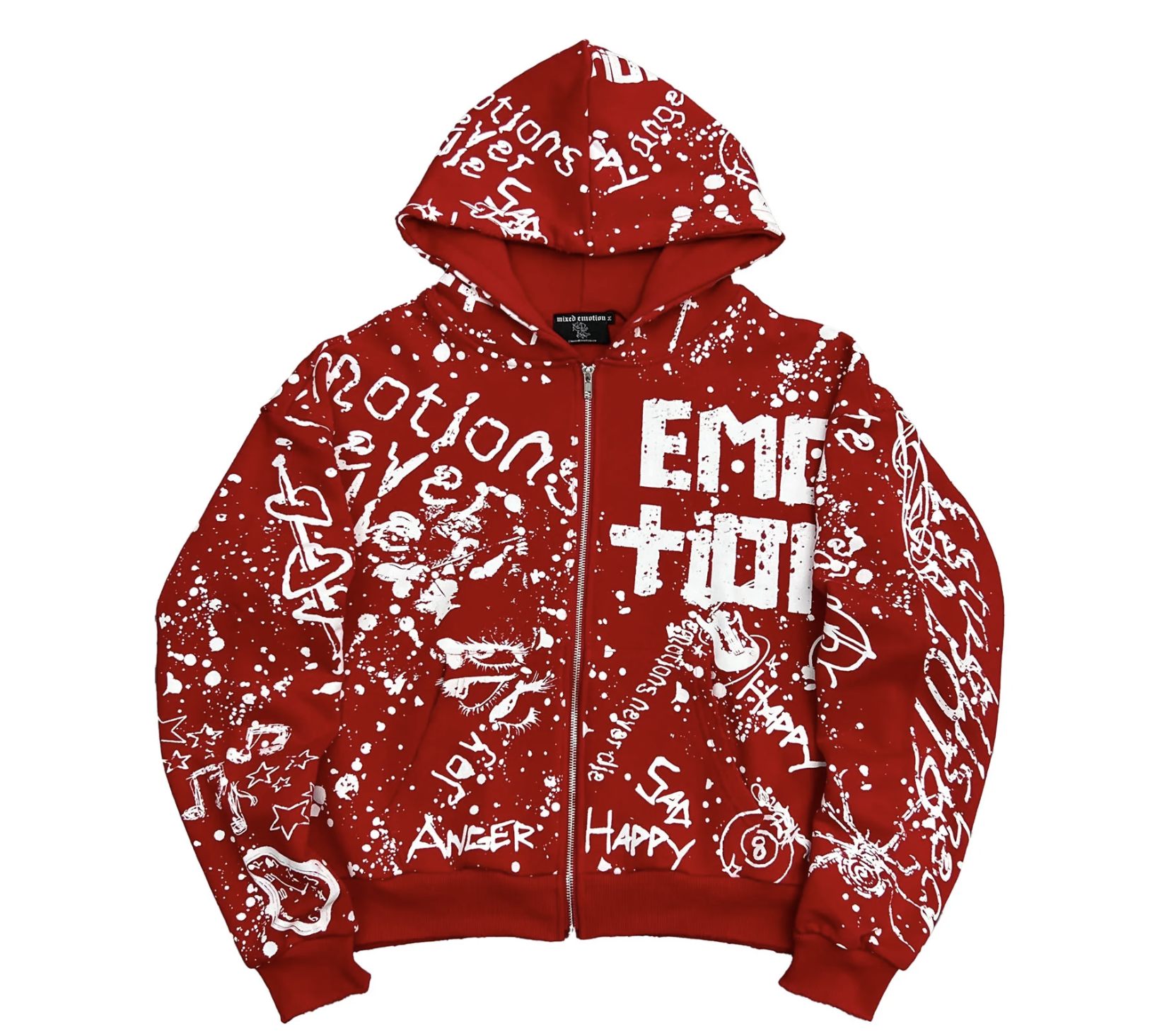 M.E 'Graffiti' Hoodie- Red